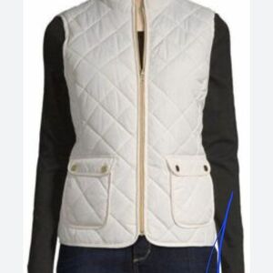 St. John's Bay Cream Quilted Vest